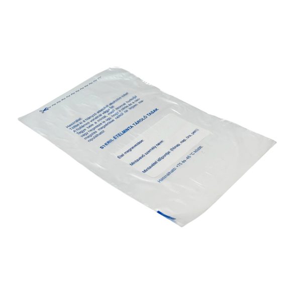 Nyomtatott ételminta tároló tasak 22,5 x 35 cm