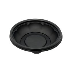 Műanyag salátás tál, fekete 500 ml