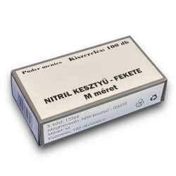 Nitril kesztyű M méret, FEKETE  