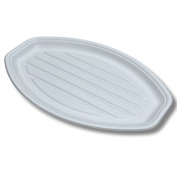 Cukornád hidegtál 5 személyes, fehér (43 x 28 cm) 