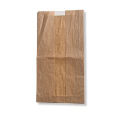 Papírtasak 180+65x350 mm barna ablakos  